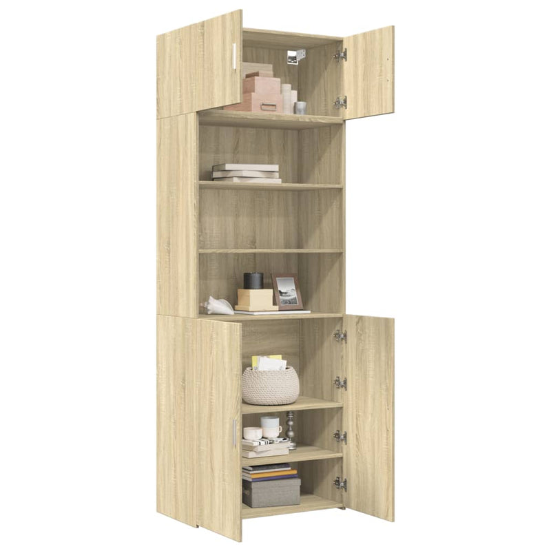 Dulap de depozitare stejar sonoma 80x42,5x225 cm lemn prelucrat