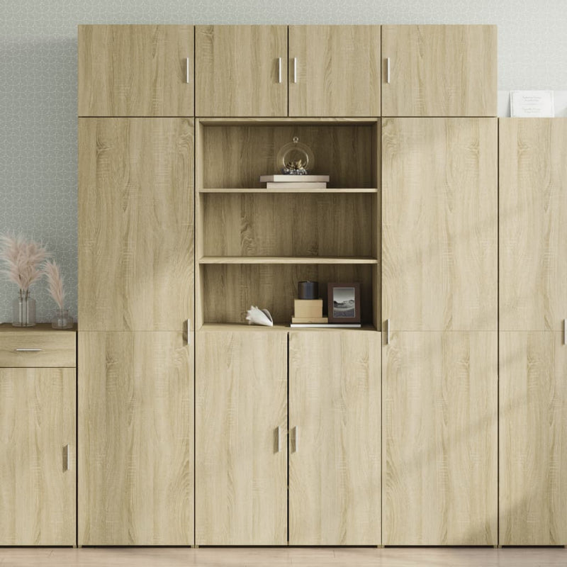 Dulap de depozitare stejar sonoma 80x42,5x225 cm lemn prelucrat