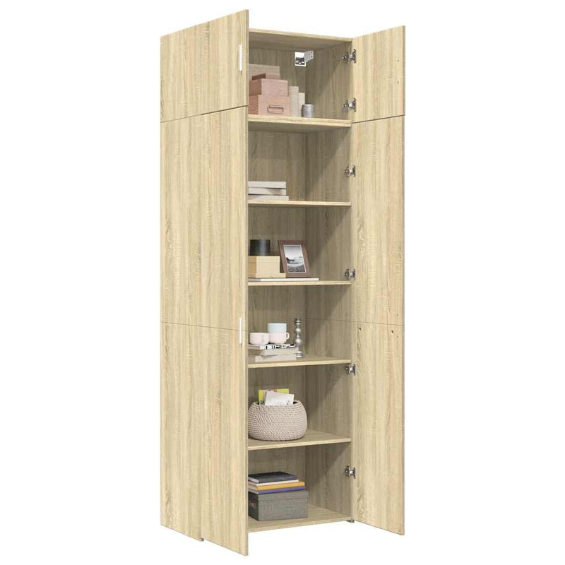 Dulap de depozitare stejar sonoma 80x42,5x225 cm lemn prelucrat