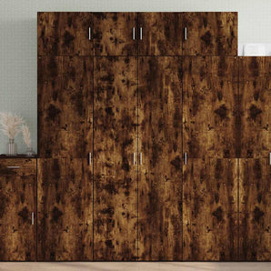 Dulap depozitare stejar fumuriu 80x42,5x225 cm lemn prelucrat
