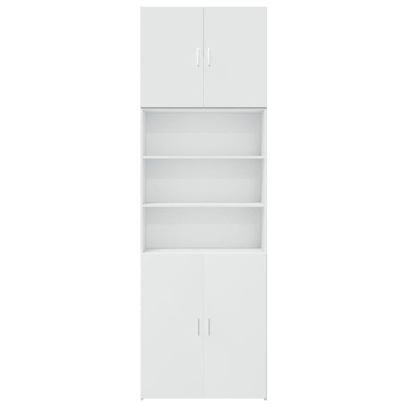 Dulap înalt, alb, 80x42,5x249 cm, lemn prelucrat