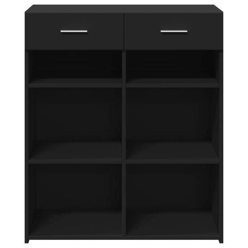 Dulap, negru, 80x42,5x93 cm, lemn prelucrat