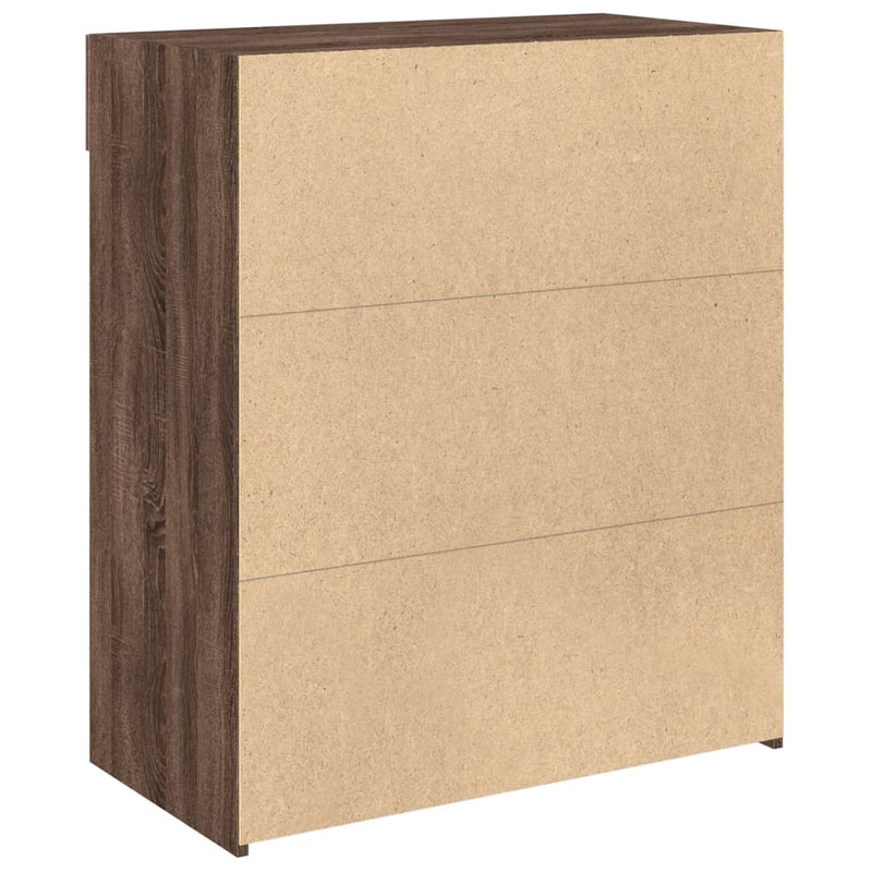 Dulap, stejar maro, 80x42,5x93 cm, lemn prelucrat