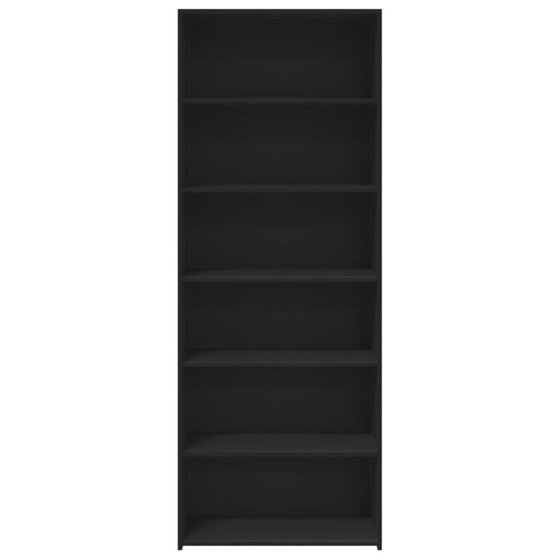 Dulap înalt, negru, 70x41x185 cm, lemn prelucrat