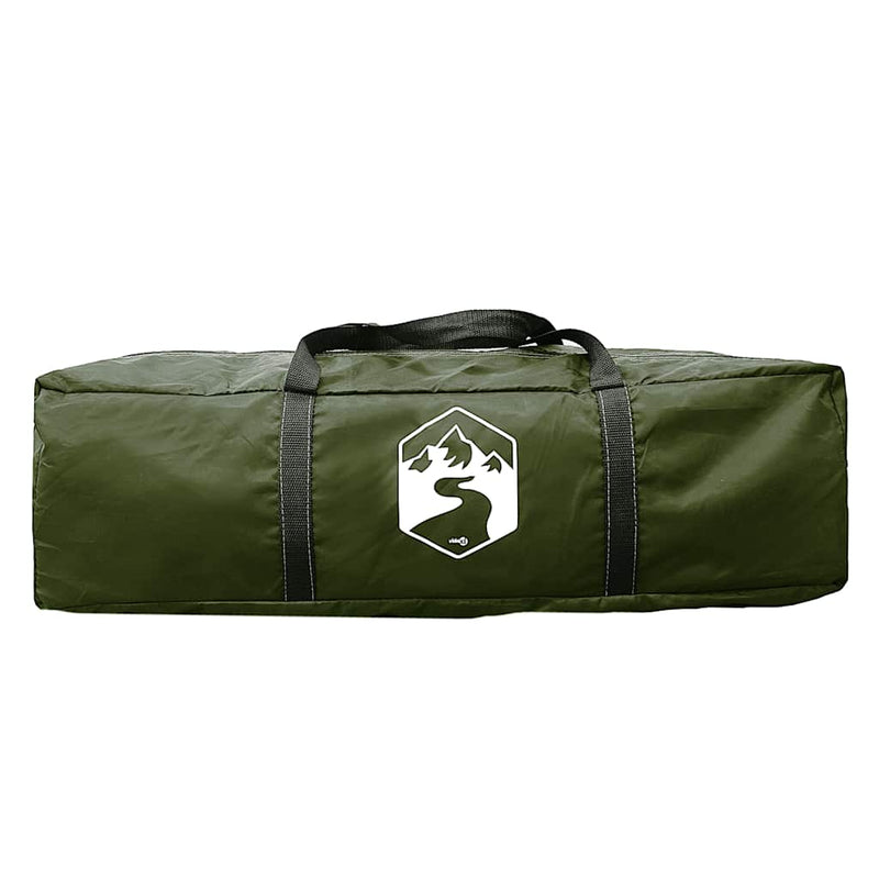 Cort de camping tunel pentru 4 persoane, verde, impermeabil