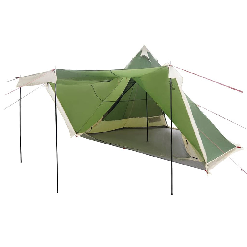 Cort de familie Tipi pentru 8 persoane, verde, impermeabil