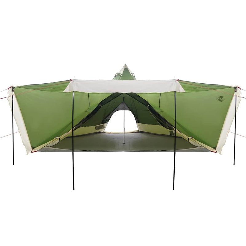Cort de familie Tipi pentru 8 persoane, verde, impermeabil