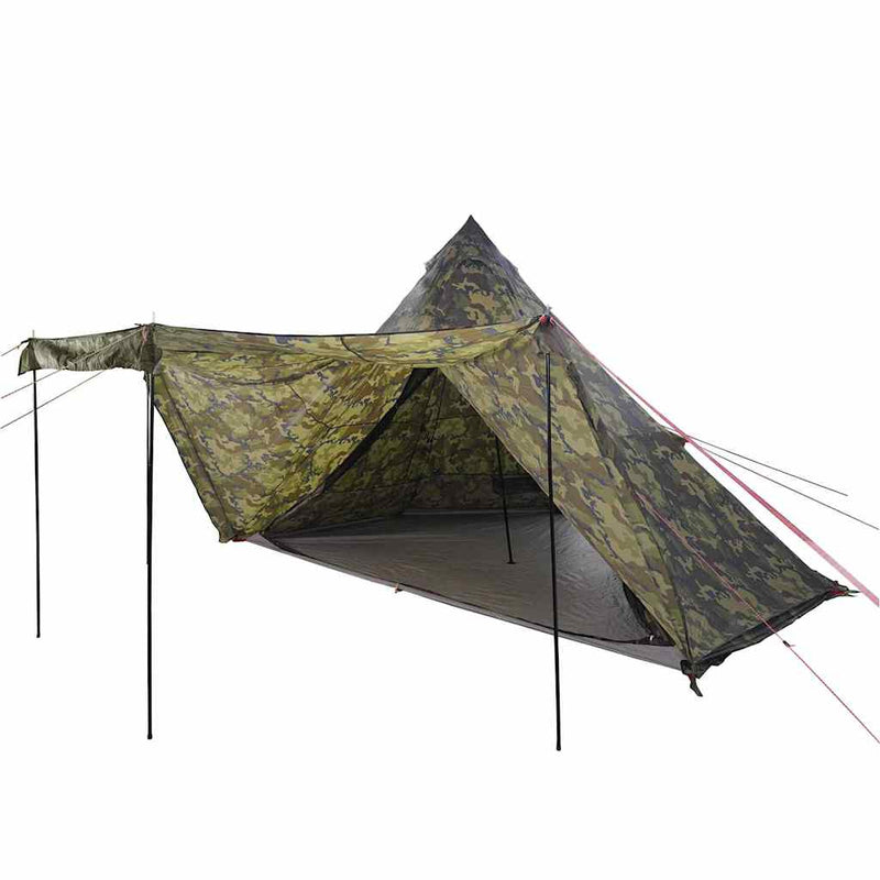 Cort de familie Tipi pentru 8 persoane, camuflaj, impermeabil