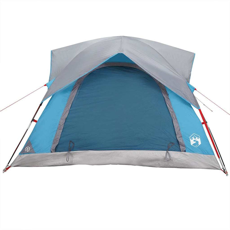 Cabină cort de camping, 4 persoane, albastru, impermeabil