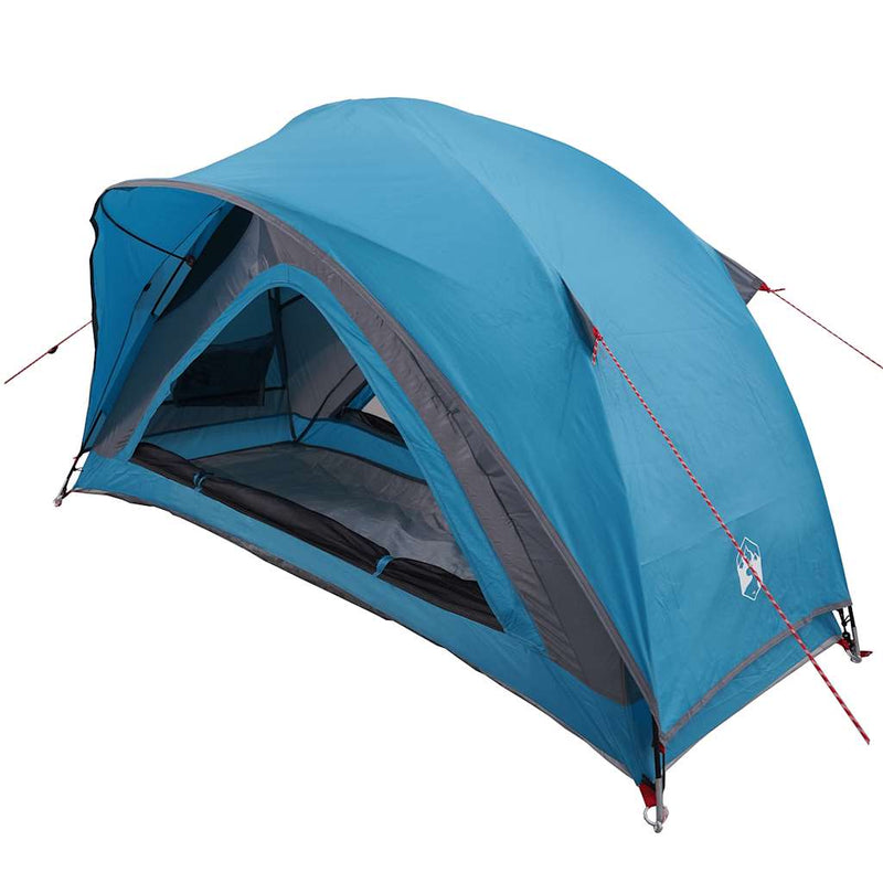Cort de camping pentru 1 persoană, albastru, impermeabil