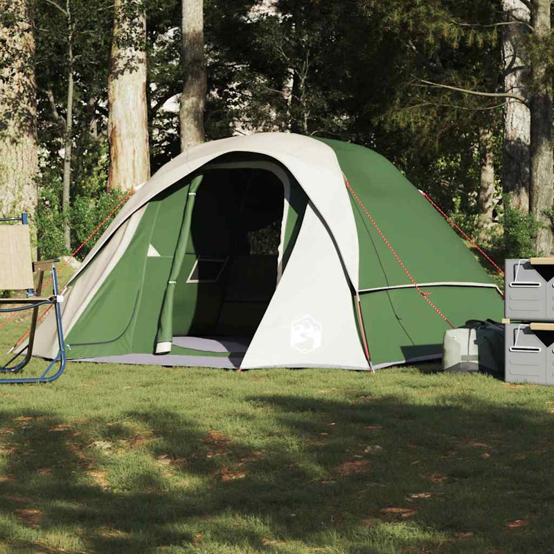 Cabină cort de camping, 4 persoane, verde, impermeabil