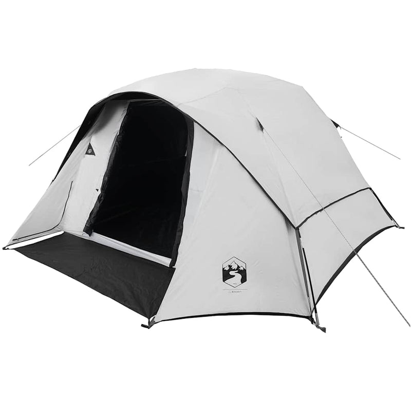 Cabină cort camping 4 persoane alb, țesătură opacă, impermeabil