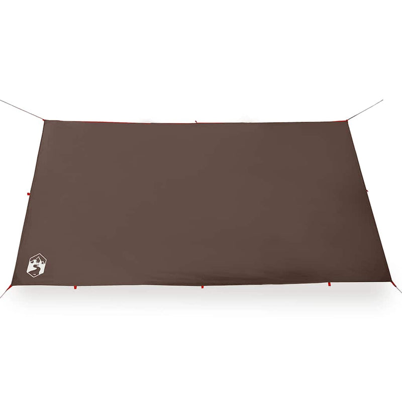 Prelată de camping, maro, 366x306 cm, impermeabilă
