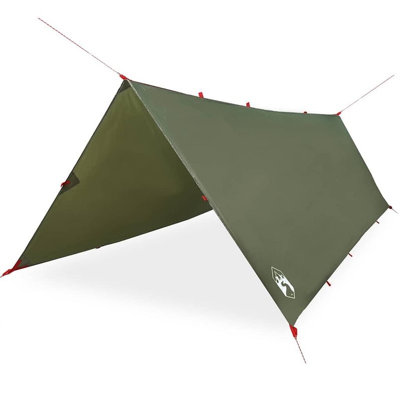 Prelată de camping, verde măsliniu, 406x306 cm, impermeabilă