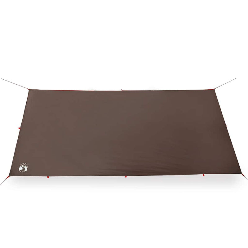 Prelată de camping, maro, 406x306 cm, impermeabilă