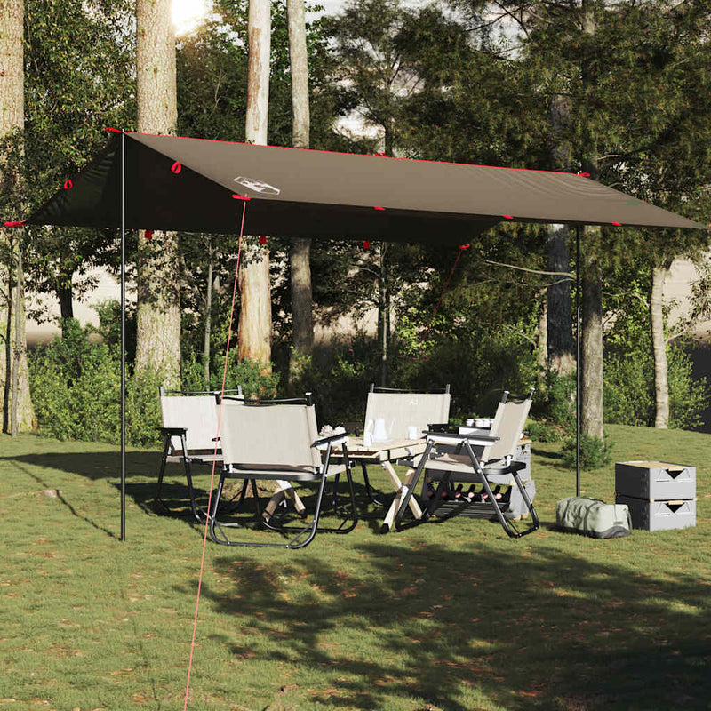Prelată de camping, maro, 506x306 cm, impermeabilă