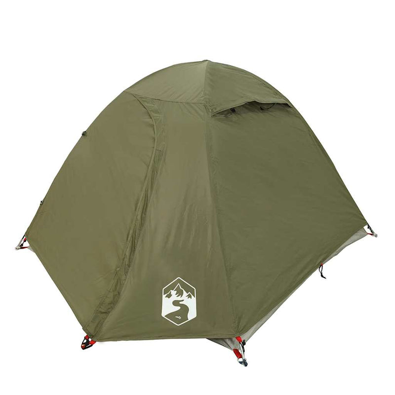 Cort camping cupolă 2 persoane verde măsliniu impermeabil