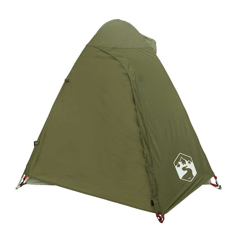 Cort camping cupolă 2 persoane verde măsliniu impermeabil
