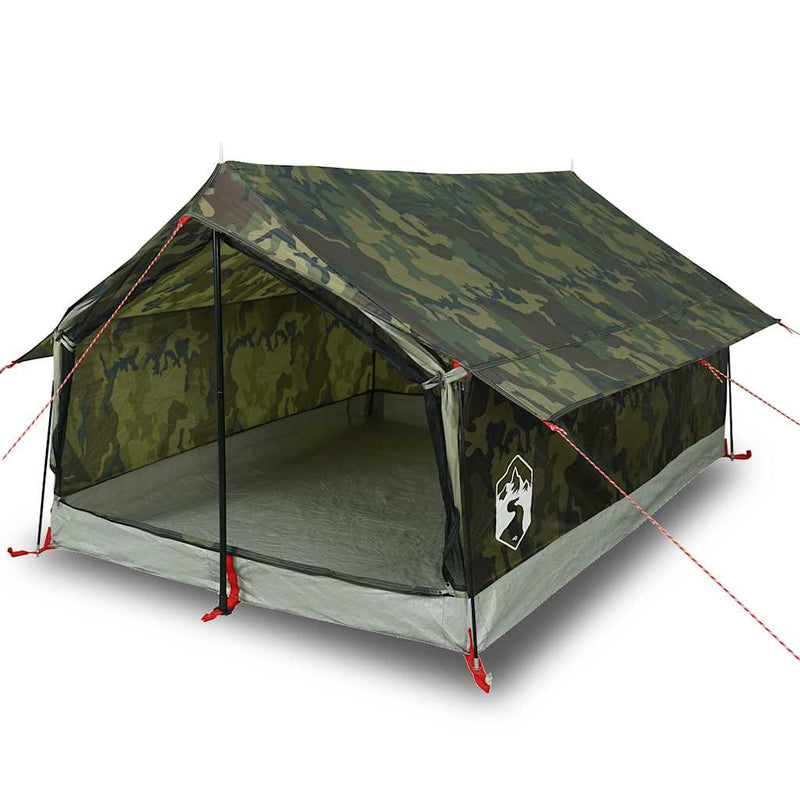 Cort camping pentru 2 persoane, camuflaj, impermeabil