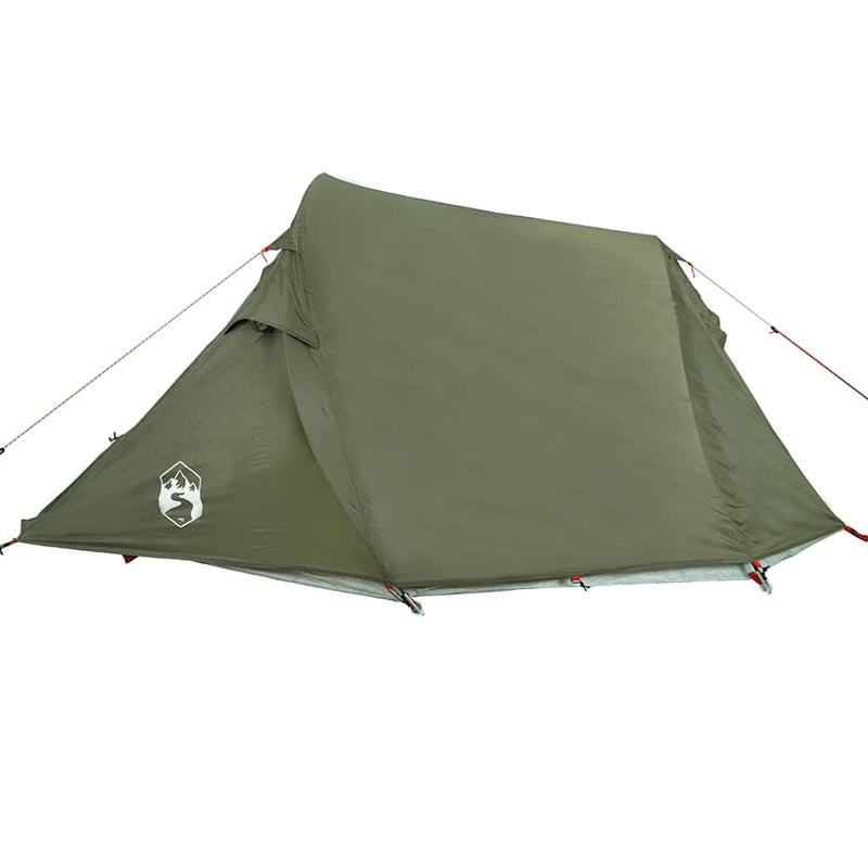 Cort camping tunel pentru 3 persoane verde măsliniu impermeabil