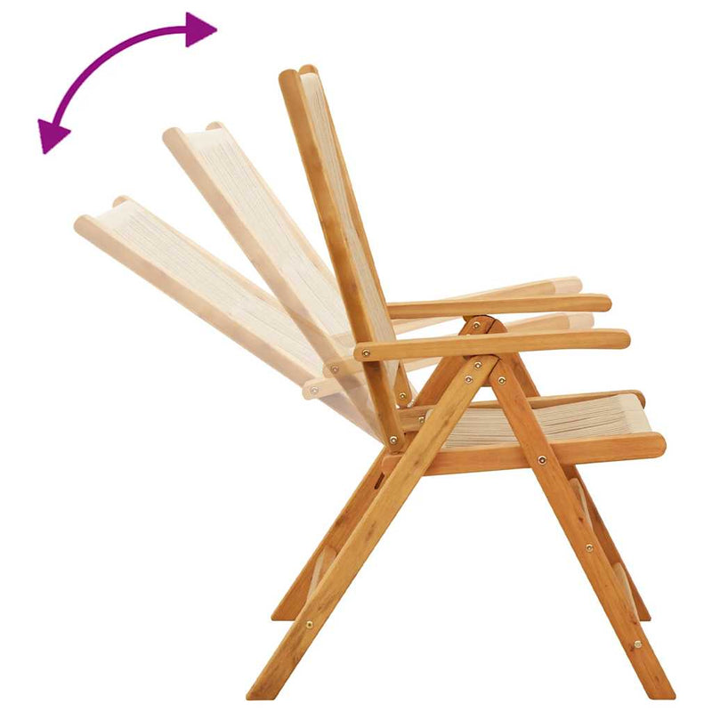 Set mobilier de grădină 7 piese polipropilenă bej/lemn masiv