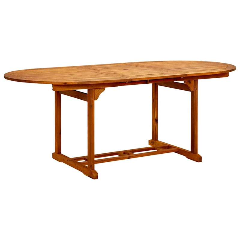 Set mobilier de grădină 7 piese textil alb crem/lemn masiv