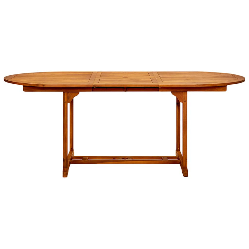 Set mobilier de grădină 7 piese textil alb crem/lemn masiv