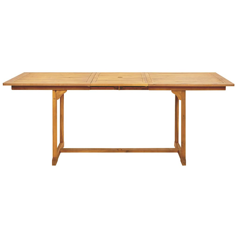 Set mobilier de grădină 7 piese textil alb crem/lemn masiv