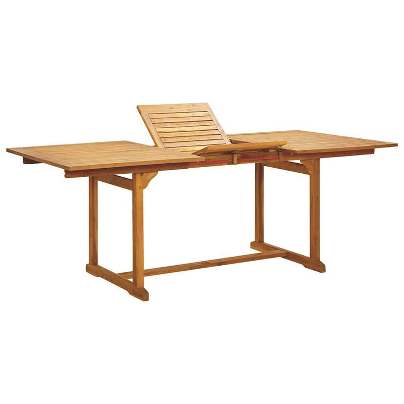 Set mobilier de grădină 7 piese textil alb crem/lemn masiv