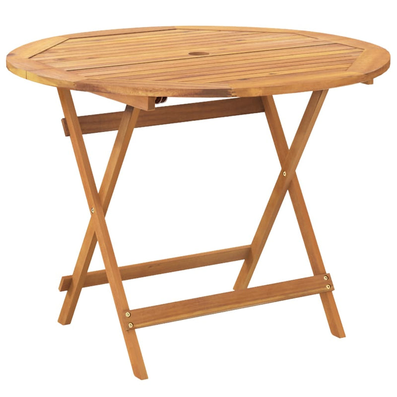 Set mobilier de grădină 5 piese textil alb crem/lemn masiv