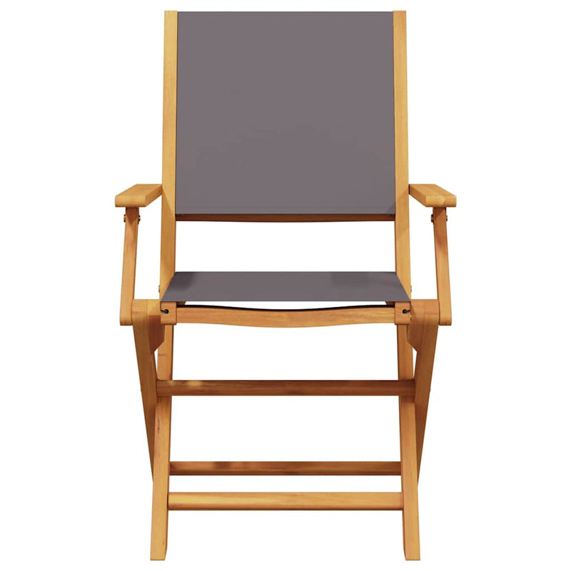 Set mobilier bistro, 3 piese, textil antracit/lemn masiv