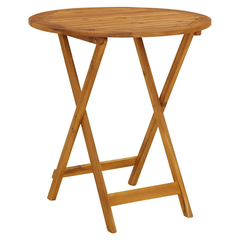 Set mobilier bistro, 3 piese, bej, polipropilenă și lemn masiv