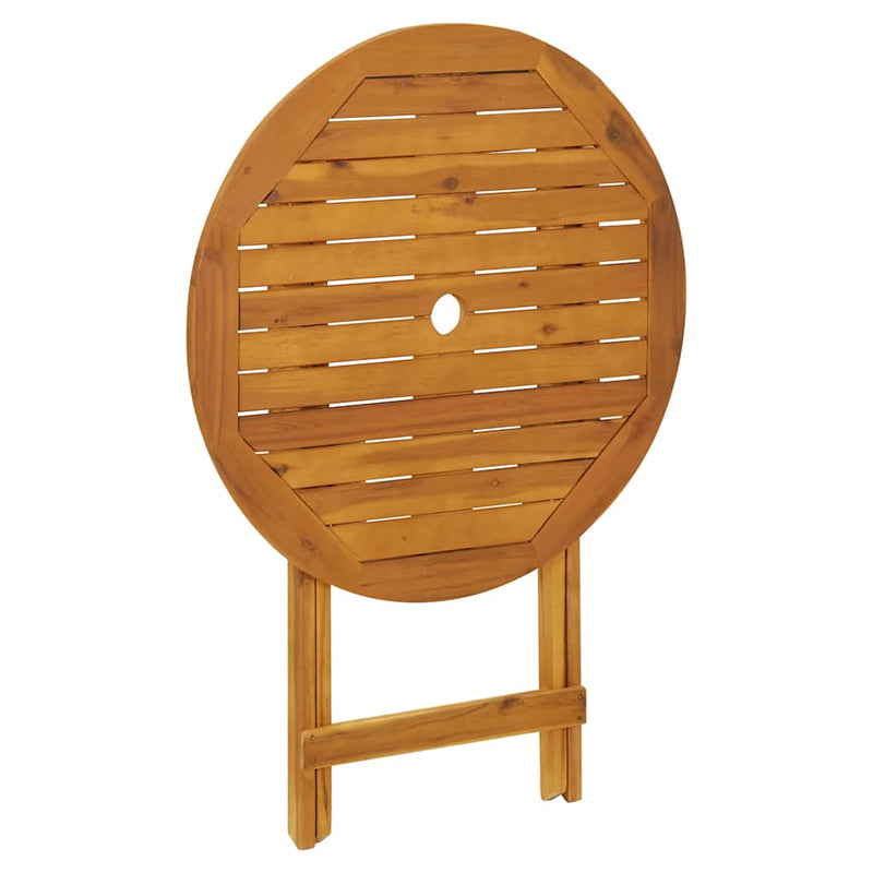 Set mobilier bistro, 3 piese, bej, polipropilenă și lemn masiv