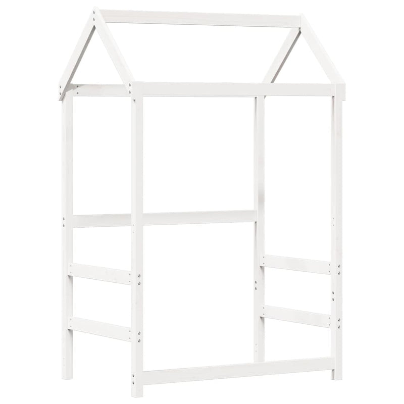 Set pat bancă cu acoperiș, alb, 75x190 cm, lemn masiv de pin