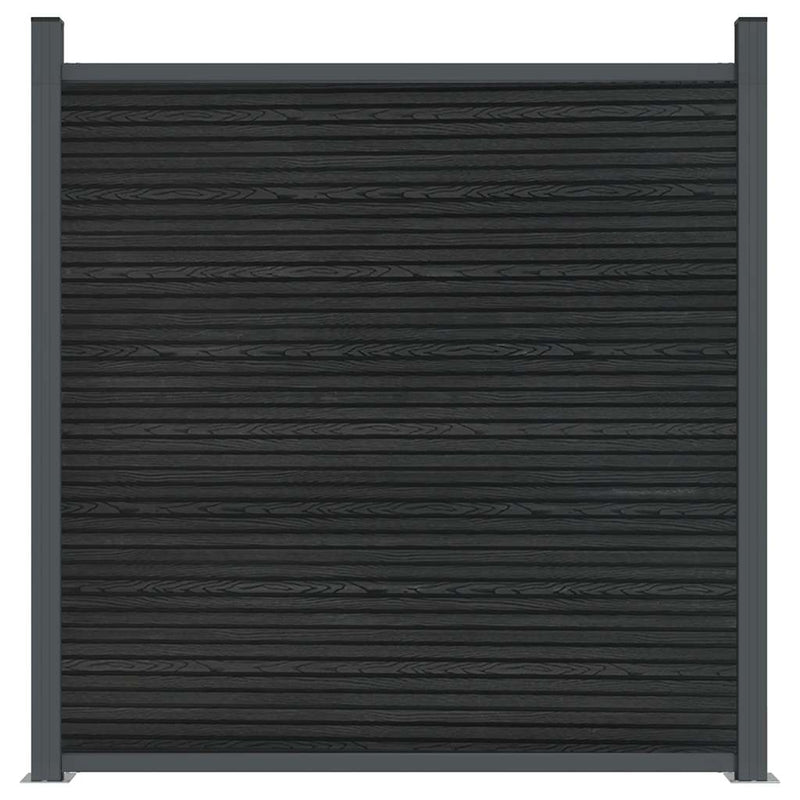 Panou pentru gard, gri, 353x186 cm, WPC