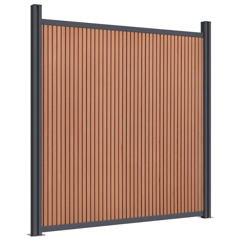 Panou pentru gard, maro, 1045x186 cm, WPC