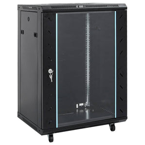 Dulap de rețea cu depozitare Negru 600 x 600 x 1000 mm Oțel
