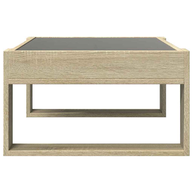 Măsuță de cafea cu LED infinity, stejar sonoma, 70x53x30 cm