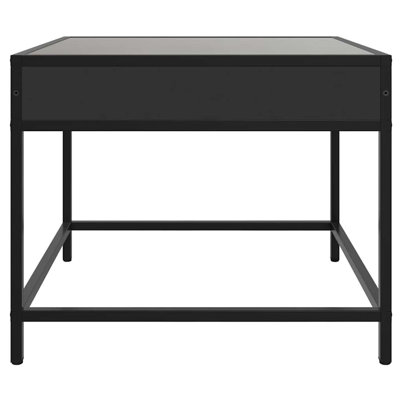 Măsuță de cafea cu LED infinity, negru, 50x50x41 cm