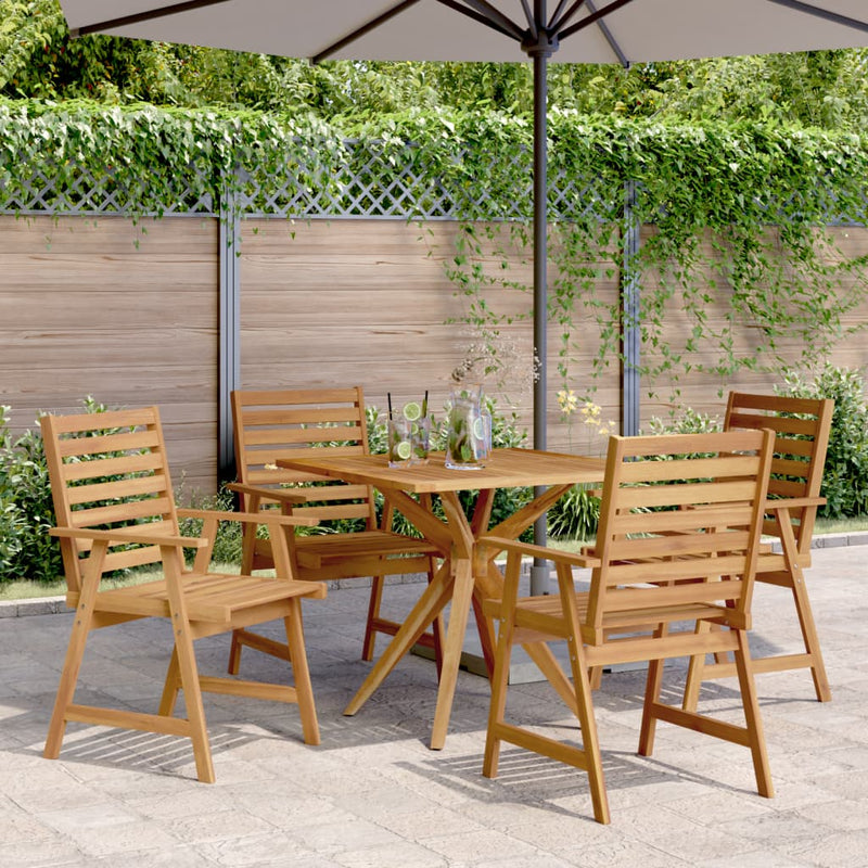 Set mobilier de grădină, 5 piese, lemn masiv de acacia