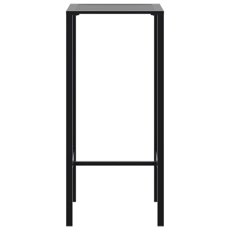 Set bar de grădină 3 piese, negru, oțel vopsit electrostatic