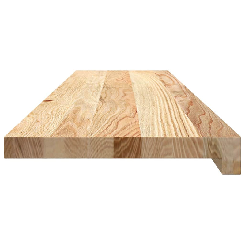 Trepte scari 2 buc Stejar masiv netratat 100x25x2 cm