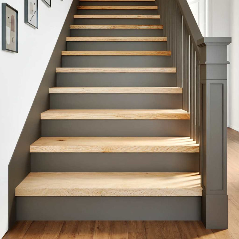 Trepte scari 2 buc Stejar masiv netratat 100x30x2 cm