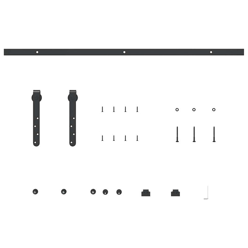 Set uși glisante pentru dulap 91 cm oțel carbon