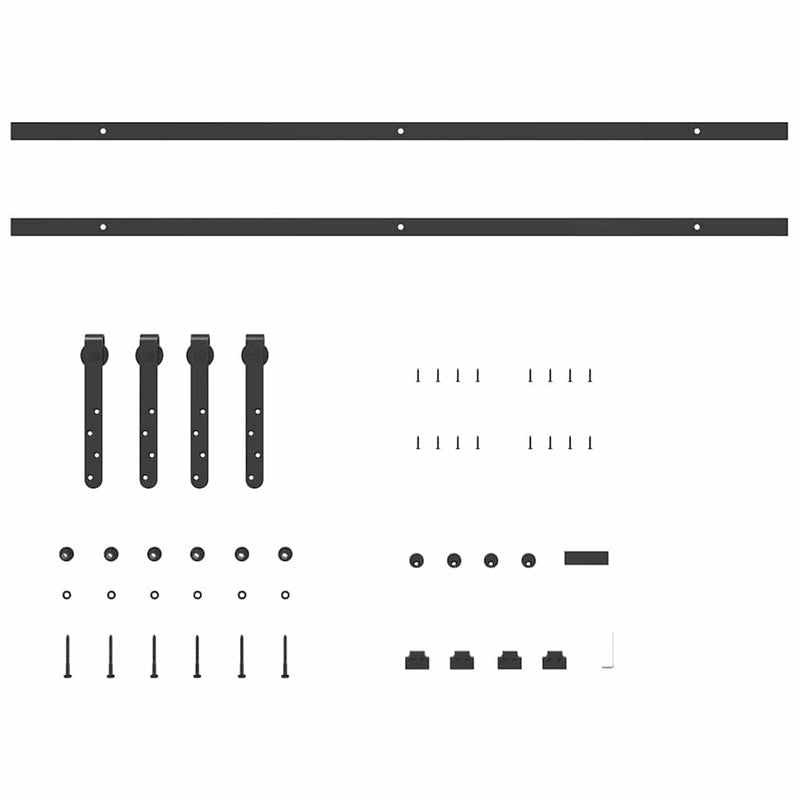 Set uși glisante pentru dulap 213 cm oțel carbon