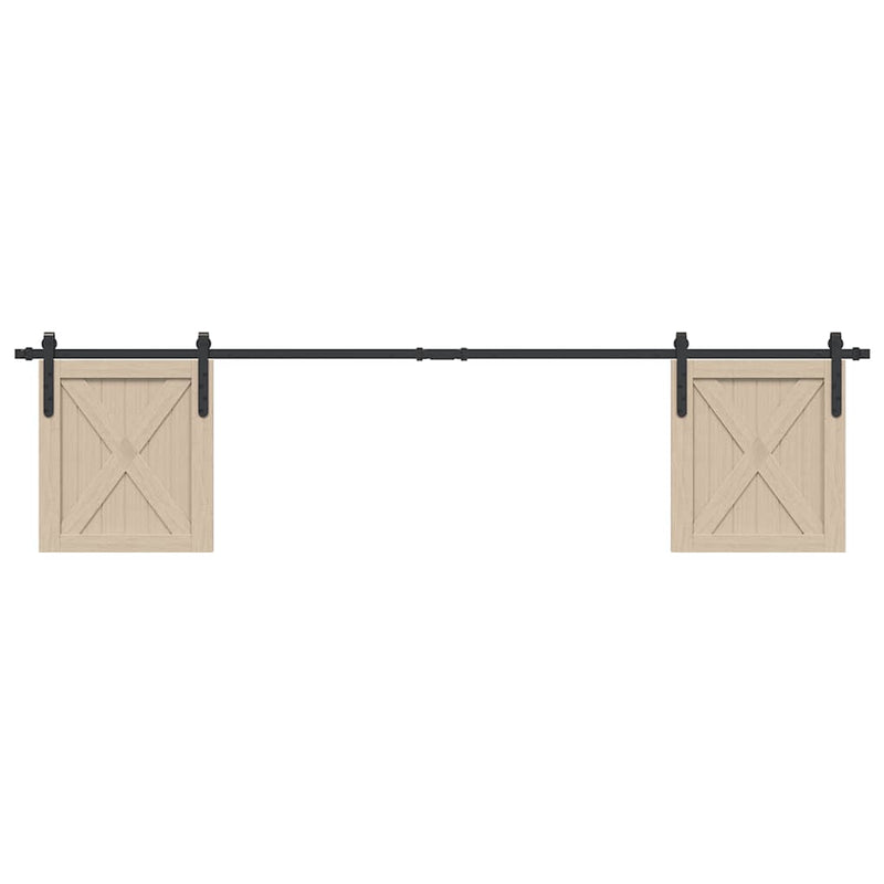 Set uși glisante pentru dulap 213 cm oțel carbon