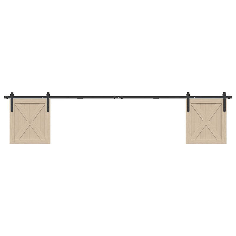 Set uși glisante pentru dulap 244 cm oțel carbon