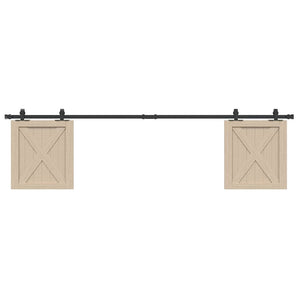Set uși glisante pentru dulap 200 cm oțel carbon