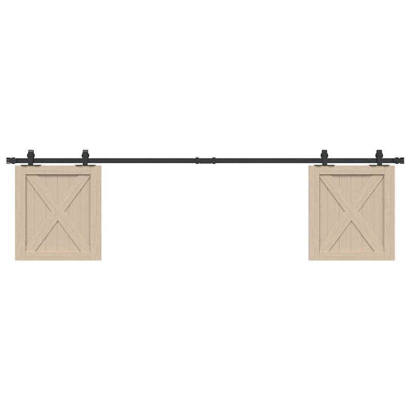 Set uși glisante pentru dulap 200 cm oțel carbon