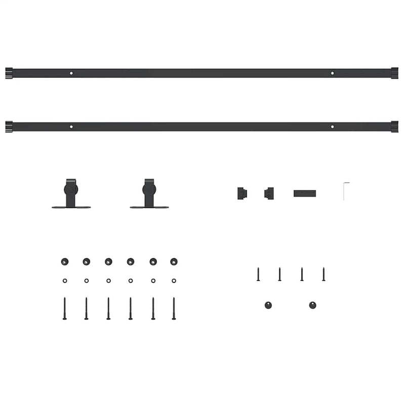 Set uși glisante pentru dulap 213 cm oțel carbon